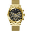 Guess Men’s Quartz Gold Stainless Steel Black Dial 44mm Watch GW0582G2