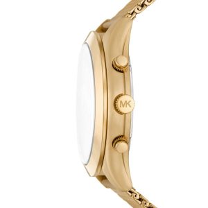 Michael Kors Men’s Quartz Gold Stainless Steel Black Dial 44mm Watch MK9057