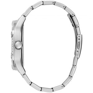 Guess Men’s Quartz Silver Stainless Steel Black Dial 46mm Watch GW0576G1