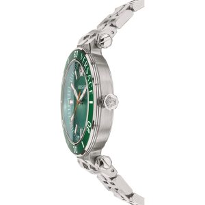Versace Men’s Quartz Swiss Made Silver Stainless Steel Green Dial 43mm Watch VEZ300421