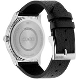 Gucci Unisex Swiss Made Quartz Black Leather Strap Black Dial 38mm Watch YA1264067