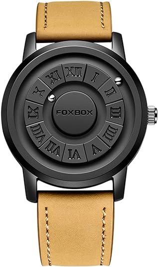 FOXBOX0047 Cool Magnetic Suspension Watch Men's Watch Black Technology Creative Personality Concept Watch