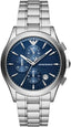 Emporio Armani Men's Stainless Steel Chronograph Dress Watch with Steel or Leather Band