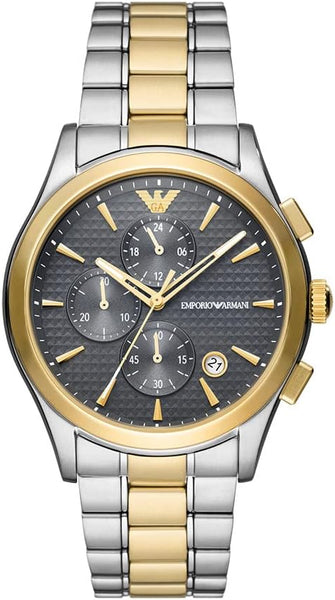 Emporio Armani Men s Stainless Steel Chronograph Dress Watch with Stee