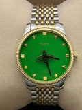 Gucci G-Timeless YA1264182 Green/Gold toned dial 36 mm steel Quartz UNISEX watch