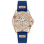 Guess Queen Collection Multi-Function Womens Analog Rose Gold Dial Coloured Quartz Watch, Round Dial with 40 mm Case Width - GW0536L5