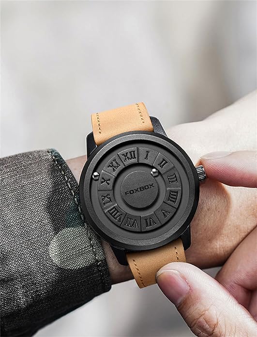 FOXBOX0047 Cool Magnetic Suspension Watch Men's Watch Black Technology Creative Personality Concept Watch