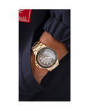 GOLD TONE CASE GOLD TONE STAINLESS STEEL WATCH
