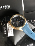 Hugo Boss Men’s Quartz Blue Silicone Strap Blue Dial 46mm Watch 1513822