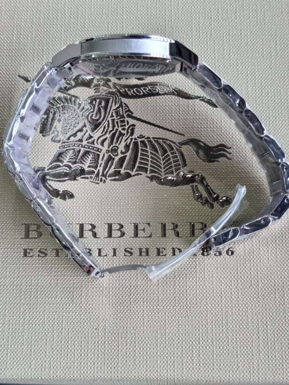 Burberry Men’s Stainless Steel Swiss Made Black Dial 38mm Watch BU9001