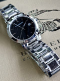 Burberry Men’s Stainless Steel Swiss Made Black Dial 38mm Watch BU9001