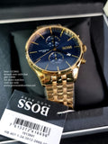Hugo Boss Men’s Chronograph Stainless Steel Blue Dial 42mm Watch 1513841