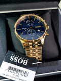 Hugo Boss Men’s Chronograph Stainless Steel Blue Dial 42mm Watch 1513841