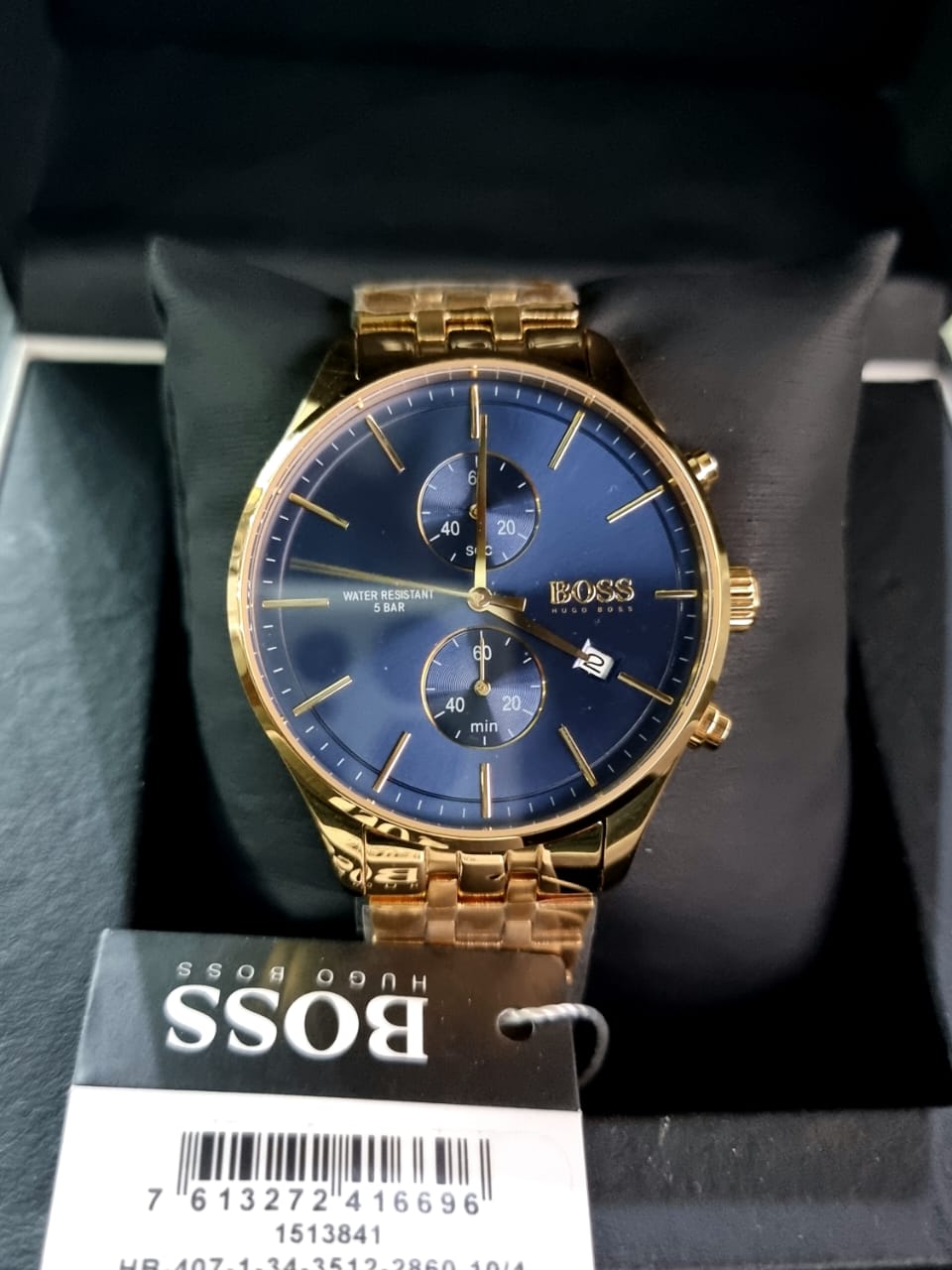 Hugo Boss Men’s Chronograph Stainless Steel Blue Dial 42mm Watch 1513841