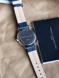 FRENCH CONNECTION WHITE DIAL LEATHER STRAP FC1212U