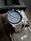 Hugo Boss Men’s Chronograph Quartz Stainless Steel Blue Dial 44mm Watch 1513763