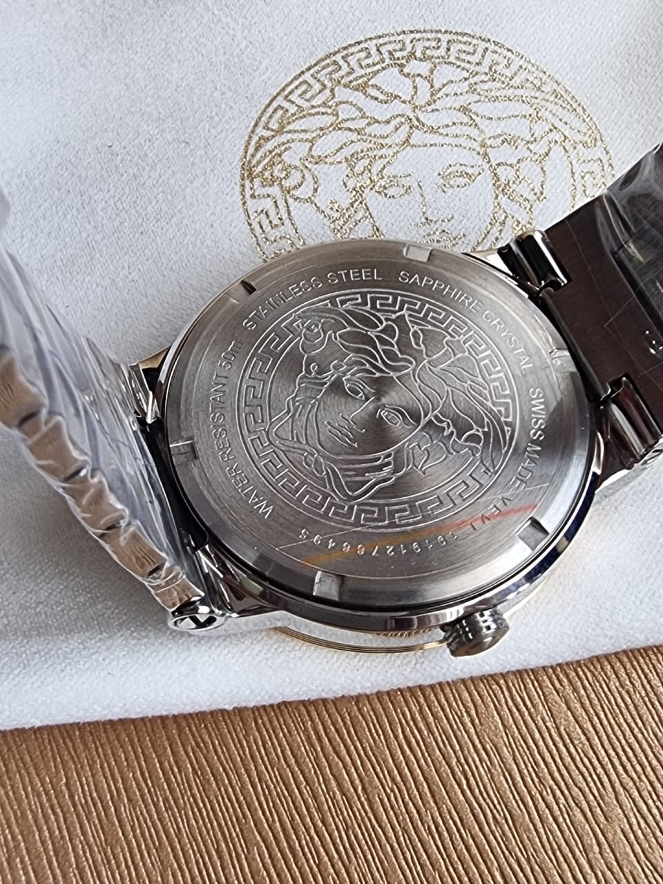 Versace Men’s Quartz Swiss Made Two-tone Stainless Steel Silver Dial 41mm Watch VEVI00320
