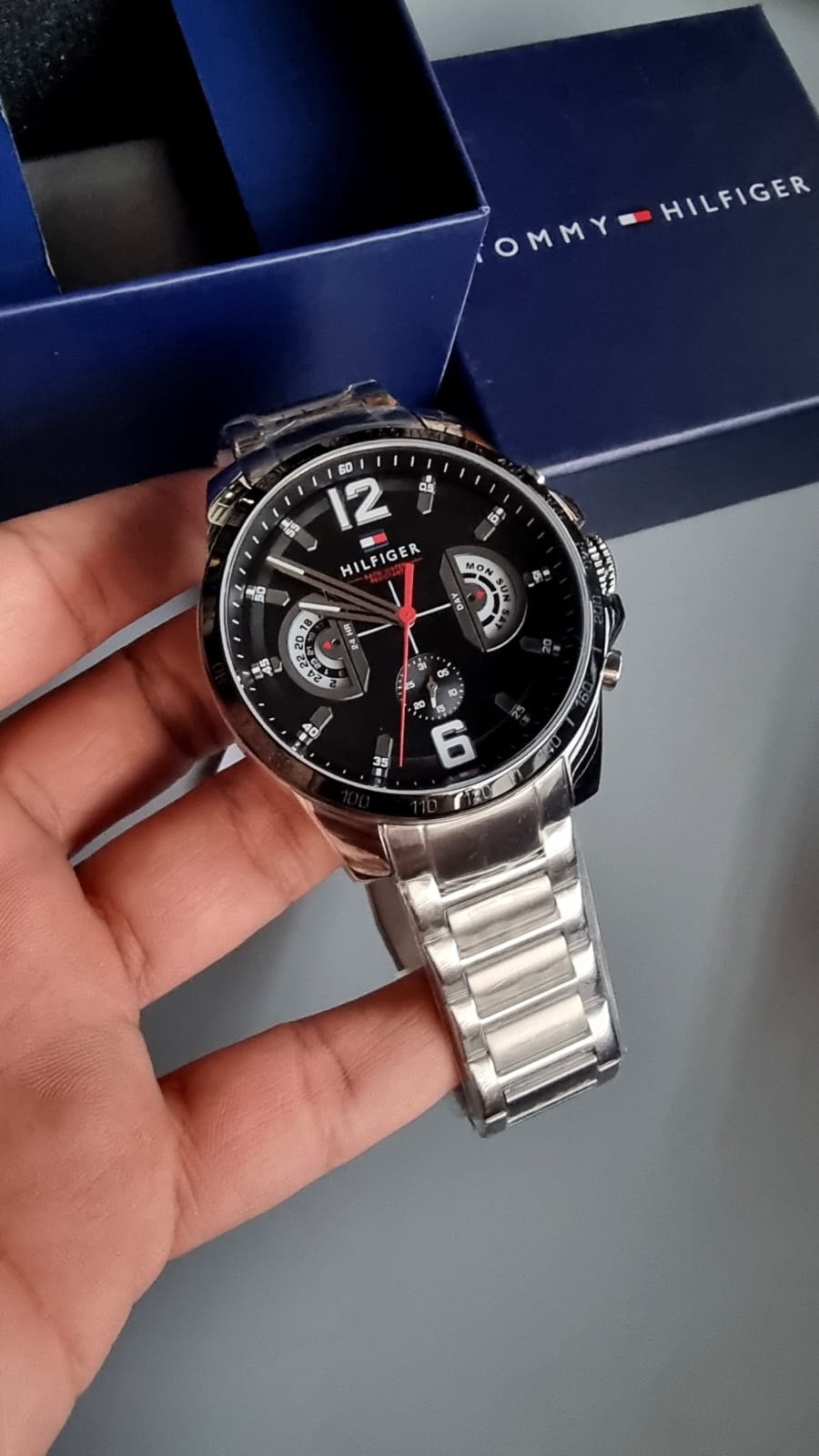 Tommy Hilfiger Men’s Quartz Stainless Steel Black Dial 46mm Watch 1791472