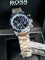 Hugo Boss Two-Tone Steel Blue Dial Men's Chronograph Watch - 1513937