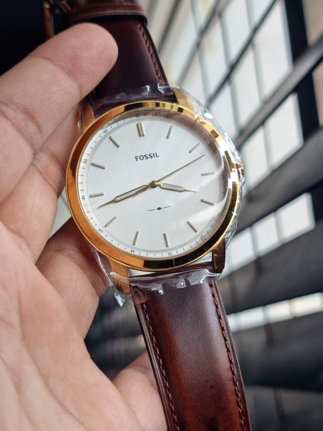 Fossil Men's FS5397 The Minimalist Analog Display Quartz Brown Watch