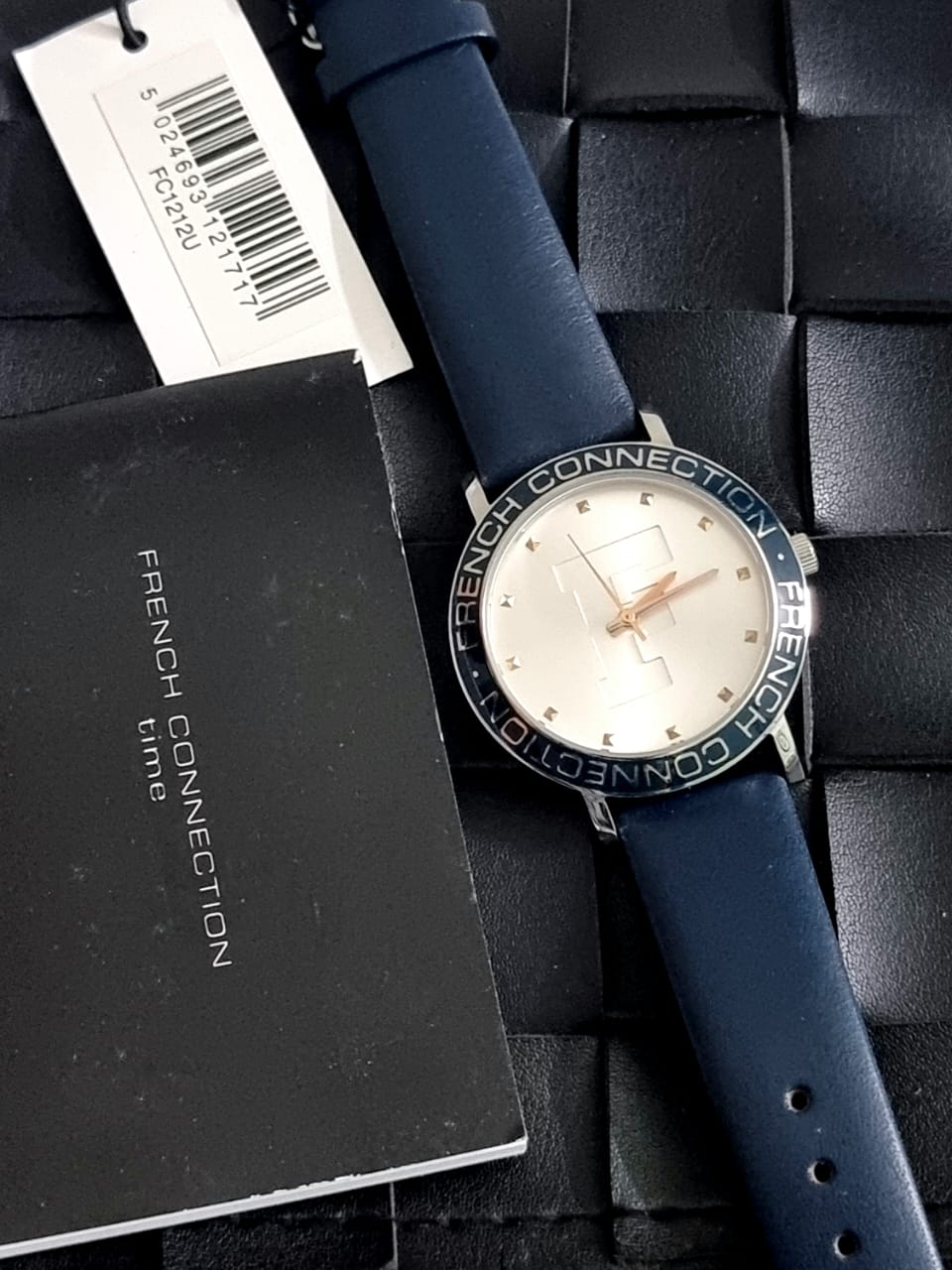 FRENCH CONNECTION WHITE DIAL LEATHER STRAP FC1212U