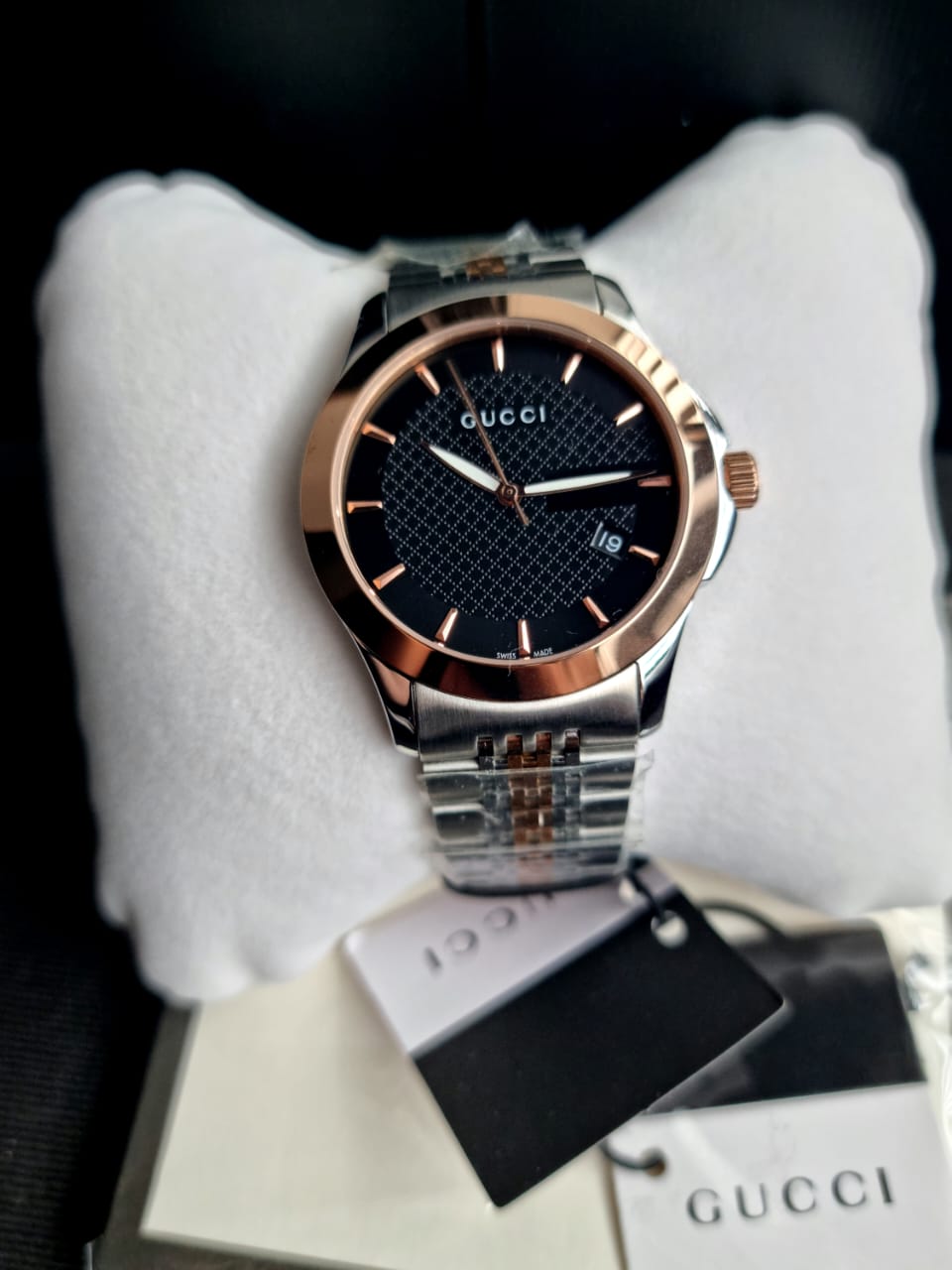 GUCCI Timeless Rose Gold PVD Men's Watch YA126410