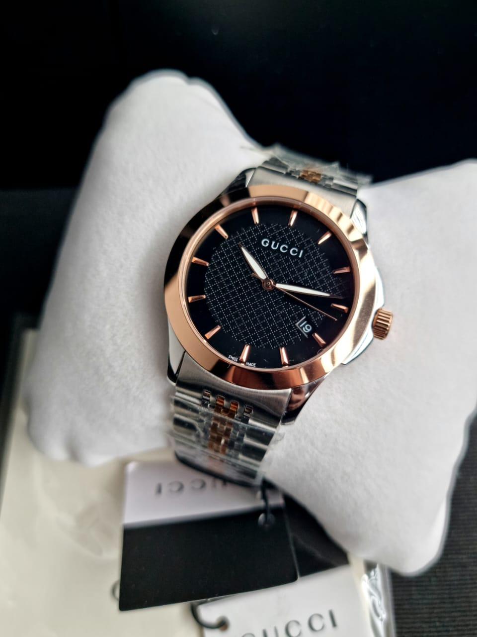 GUCCI Timeless Rose Gold PVD Men's Watch YA126410