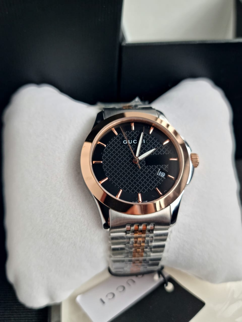 GUCCI Timeless Rose Gold PVD Men's Watch YA126410