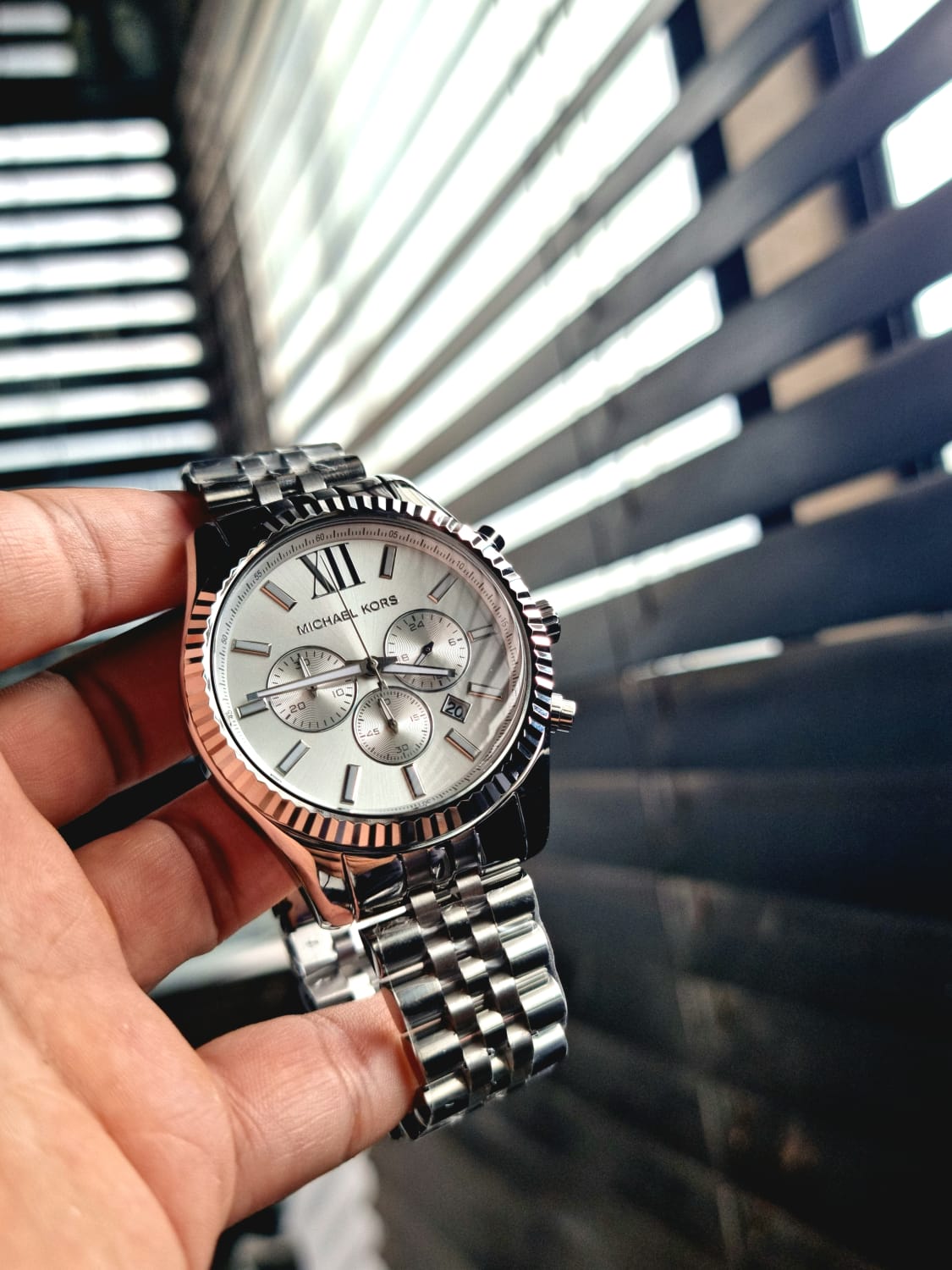 MICHAEL KORS Lexington Chronograph Silver Dial MEN's Watch MK8405