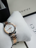 Gucci Women’s Swiss Made Quartz Stainless Steel Mother of pearl Dial 27mm Watch YA126544