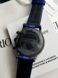 Emporio Armani Men’s Quartz Nylon Strap Blue Dial 46mm Watch AR1949