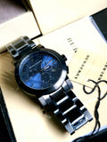 BURBERRY Men’s Swiss made Stainless Steel Blue Dial 42mm Watch BU9365