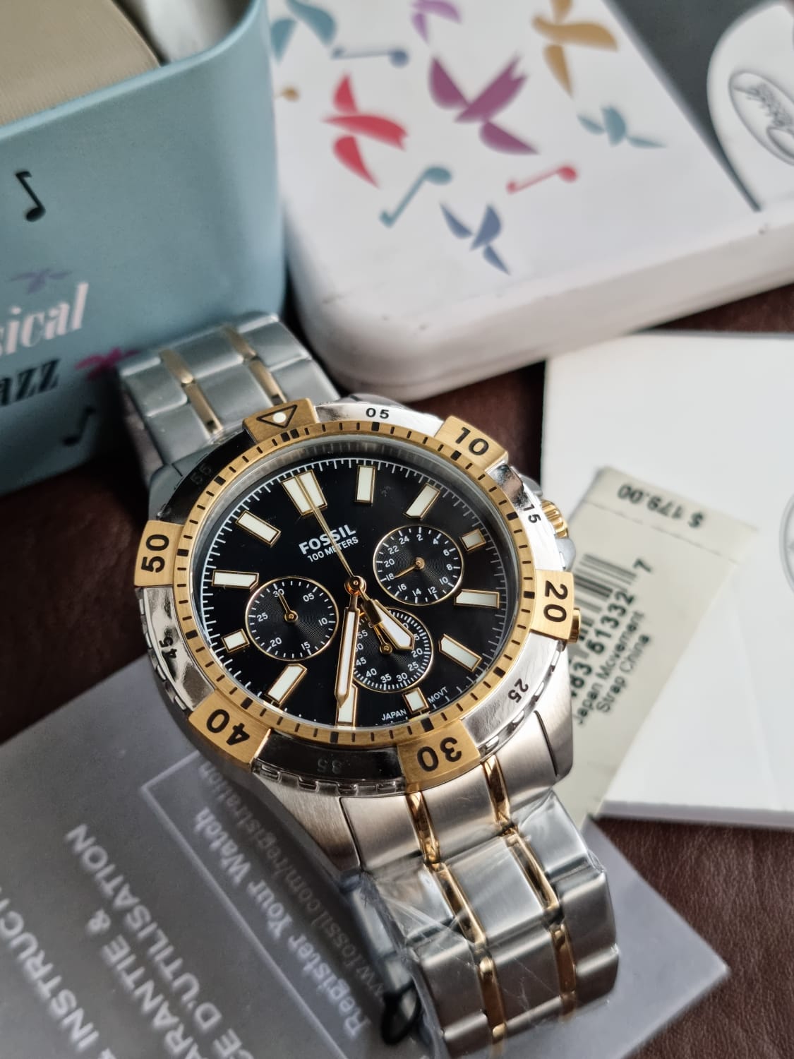 Fossil Garrett Chronograph Stainless Steel Watch FS5771, SILVER