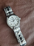 Binger white dial Silver Chain 29mm dial Size Ladies Watch