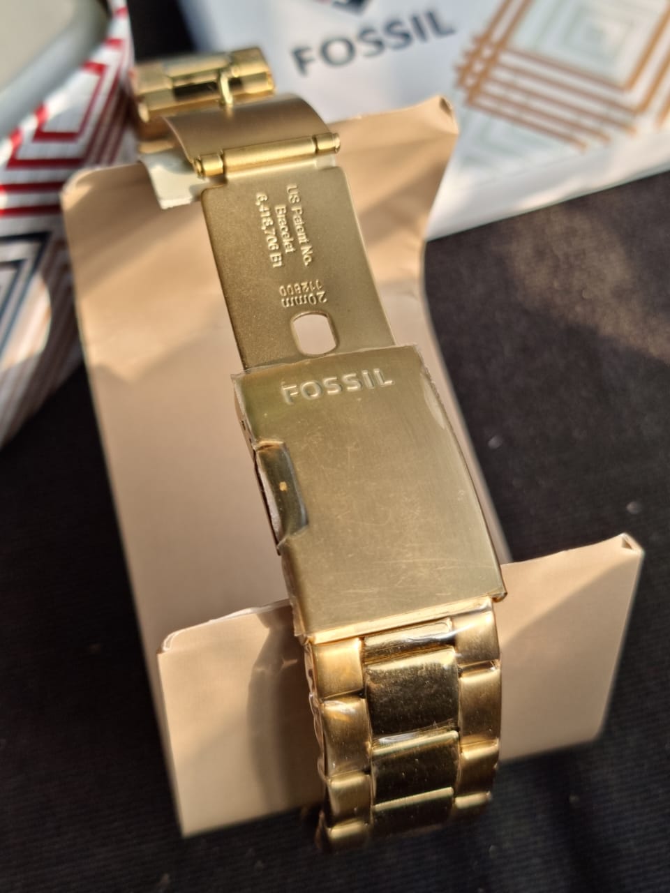 Fossil Men’s Chronograph Quartz Gold Stainless Steel Black Dial 44mm Watch FS5267