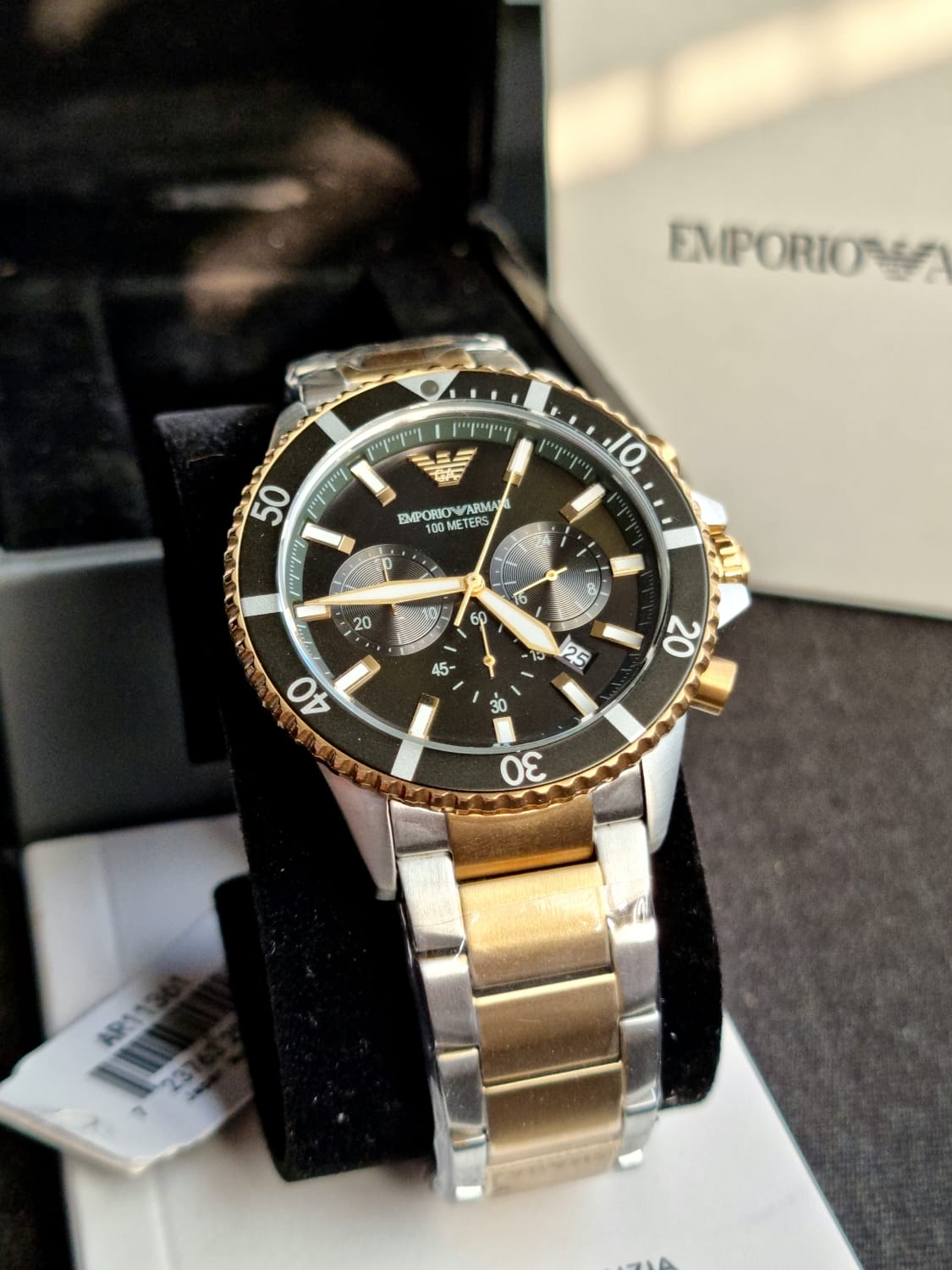 Emporio Armani Men's Chronograph, Stainless Steel Watch, 43mm case size AR11361