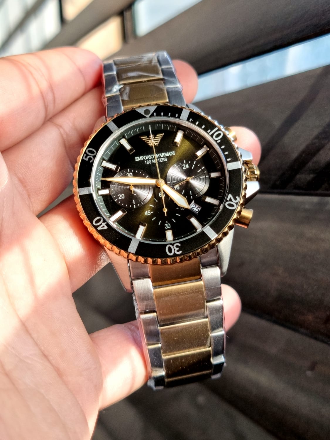 Emporio Armani Men's Chronograph, Stainless Steel Watch, 43mm case size AR11361