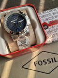 Fossil Black/Steel Bq1020 Stainless Steel
