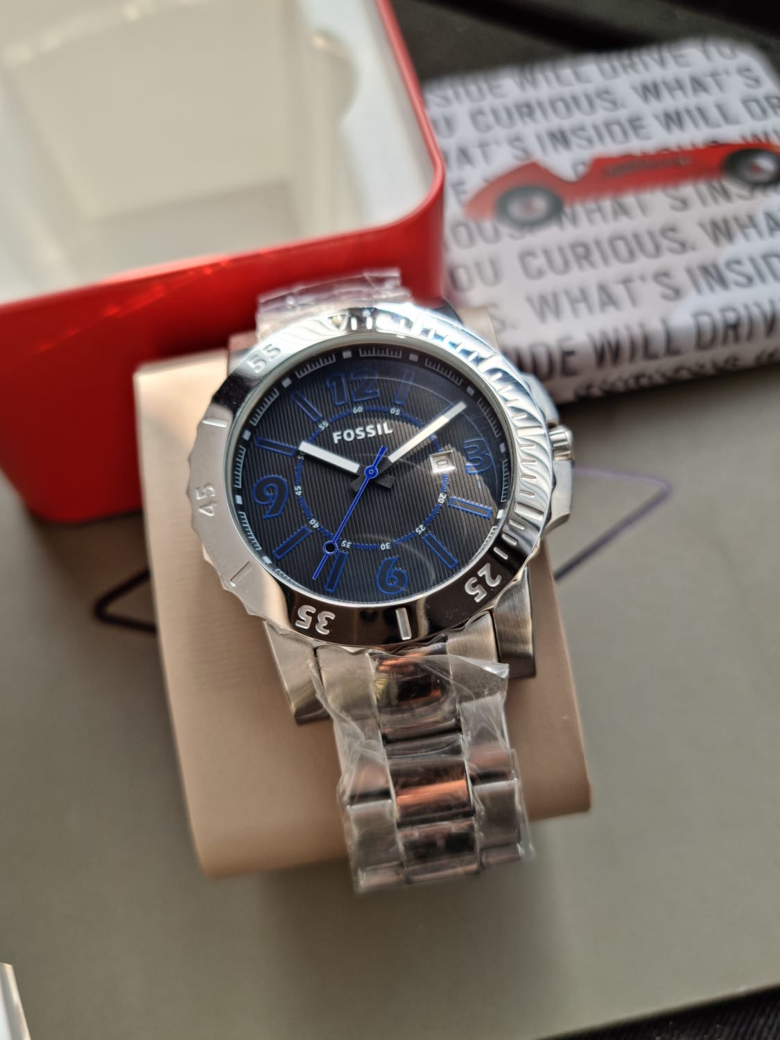 Fossil Black/Steel Bq1020 Stainless Steel