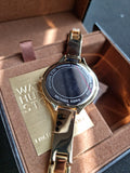 MICHAEL KORSSlim Runway Gold Dial Gold-tone and Navy Blue Resin Ladies Watch