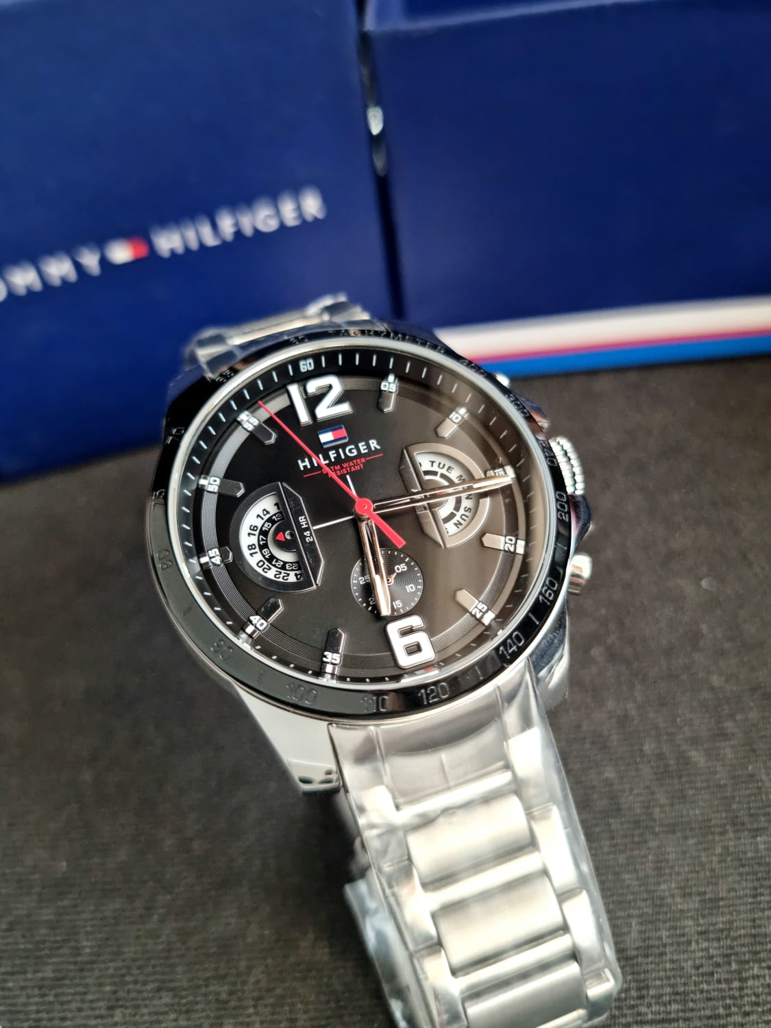 Tommy Hilfiger Men’s Quartz Stainless Steel Black Dial 46mm Watch 1791472