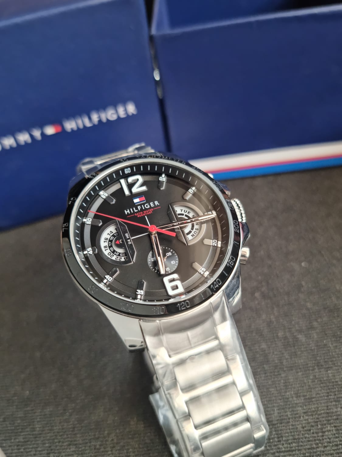 Tommy Hilfiger Men’s Quartz Stainless Steel Black Dial 46mm Watch 1791472