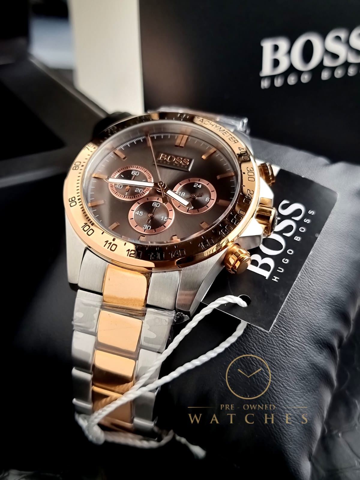 Hugo Boss Men’s Two-Tone Rose Gold Silver Watch 1513339