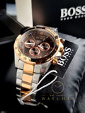 Hugo Boss Men’s Two-Tone Rose Gold Silver Watch 1513339