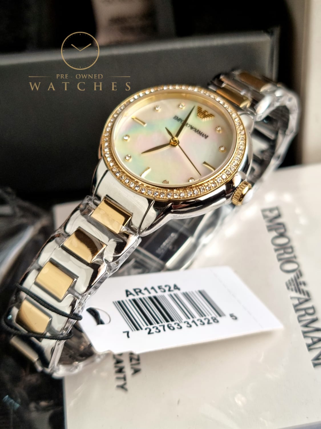 Emporio Armani Three-Hand Two-Tone Stainless Steel Watch