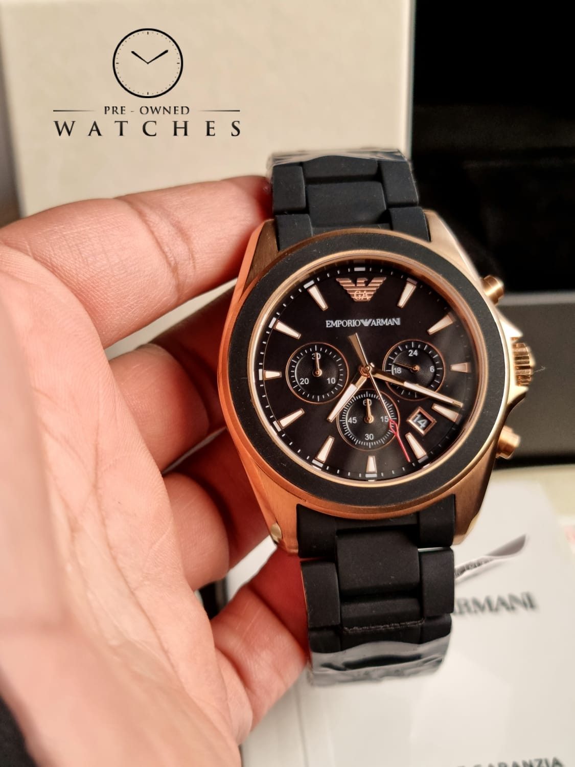 Emporio Armani Sigma Analog Black Dial Men's Watch - AR6066
