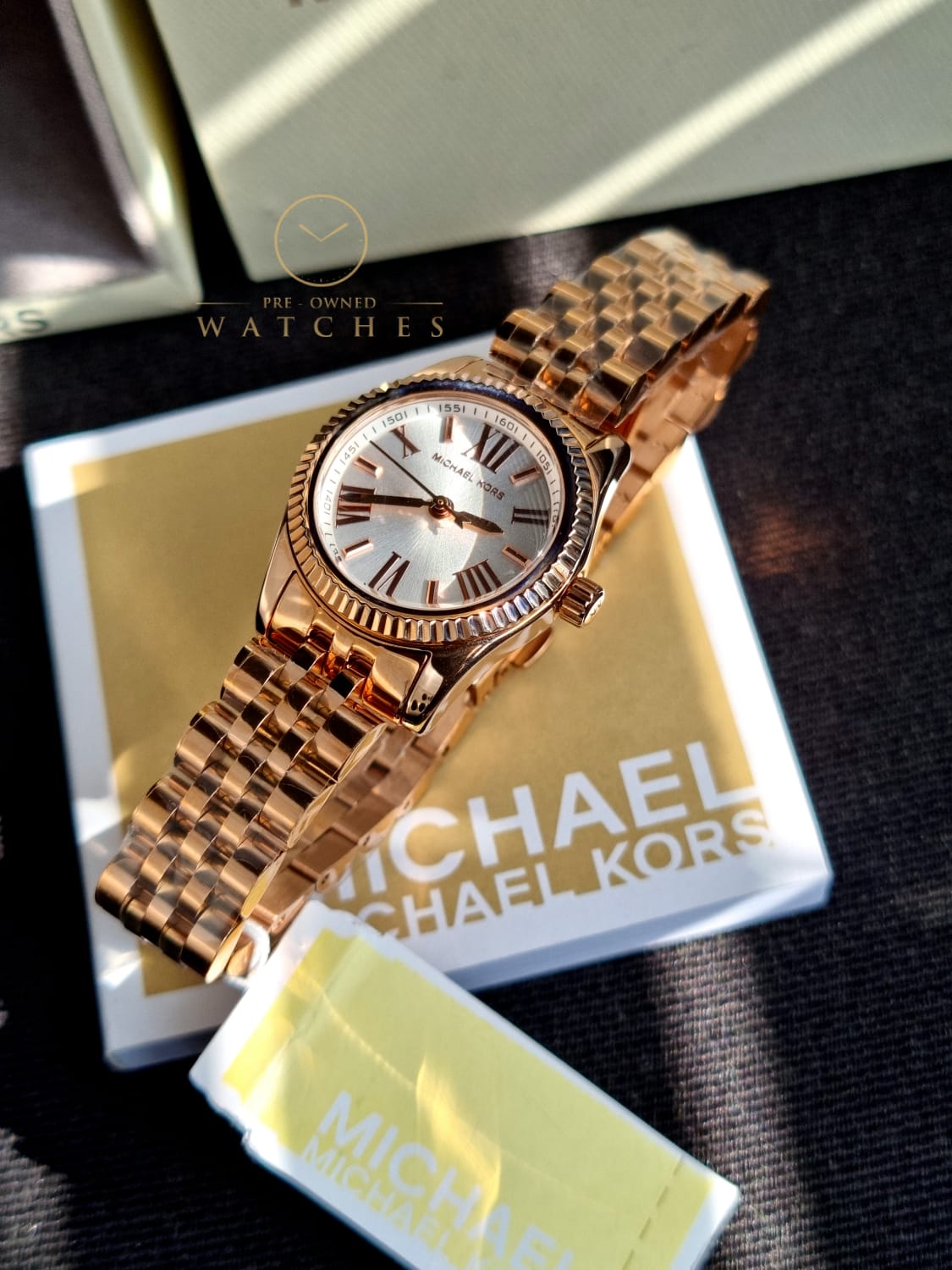 Michael Kors Women’s Quartz Stainless Steel White Dial 26mm Watch MK3230