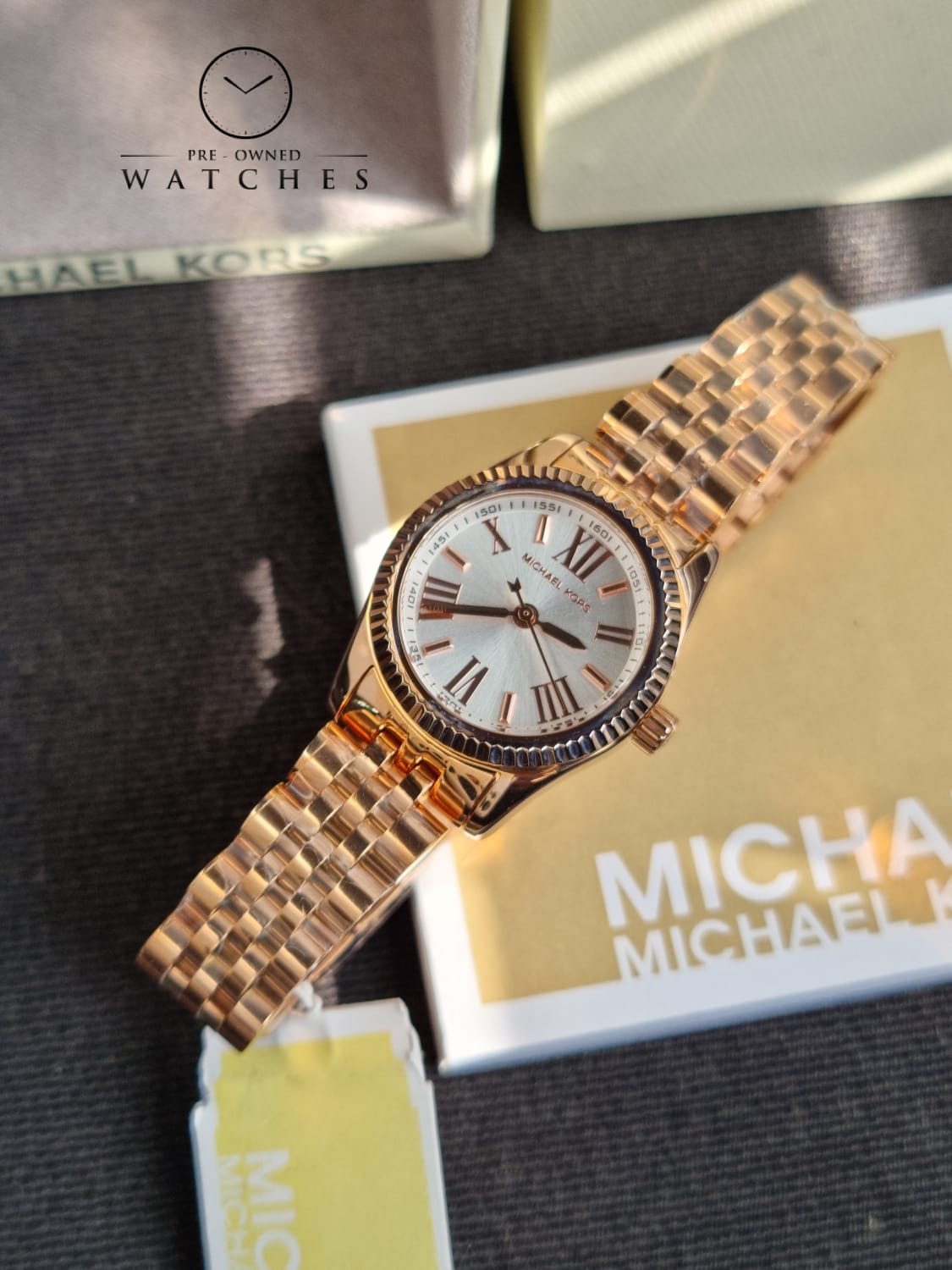 Michael Kors Women’s Quartz Stainless Steel White Dial 26mm Watch MK3230