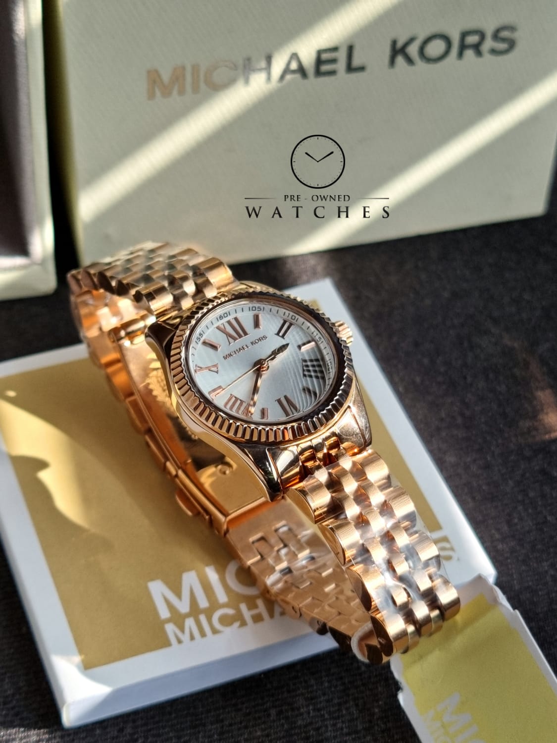 Michael Kors Women’s Quartz Stainless Steel White Dial 26mm Watch MK3230