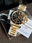 Movado Men's Series 800 2-Tone Chronograph Watch with Printed Index, Gold/Black/Silver (2600146)
